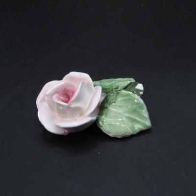 Vintage Jolie Fleur Bone China Pink Rose Vase by Seymour Mann