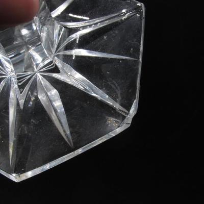 Vintage Full Lead Crystal Candle Holders by Ceskci Czech Crystal