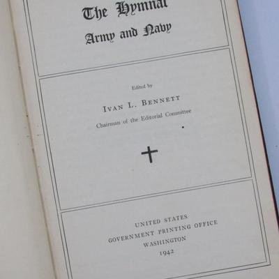 Vintage The Hymnal Army and Navy United States Government Printing Office 1942 Religious Musical Sheet Book