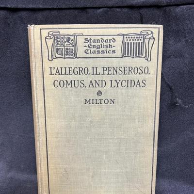 Pair of Vintage Antique Standard English Classics Pocket Sized Books Ruskin & Milton 1894 1900