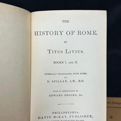 Vintage Antique Livy Books Latin to English Student Books The History of Rome by Titus Livius