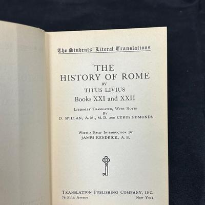 Vintage Antique Livy Books Latin to English Student Books The History of Rome by Titus Livius