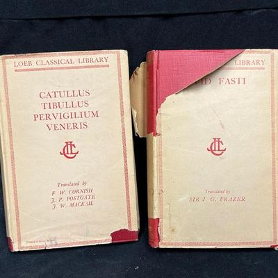 Vintage Antique Student Latin Learning Books Loeb Classical Library