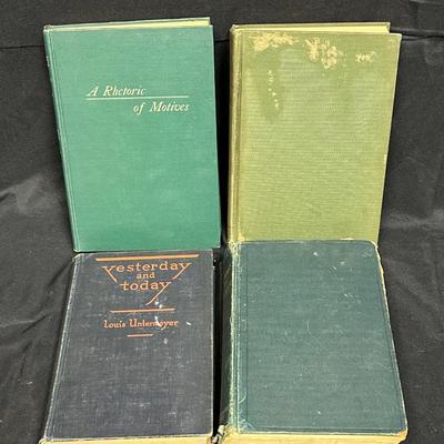 Vintage Hard Back Book Lot Mixed Subject Early to Mid 1900s