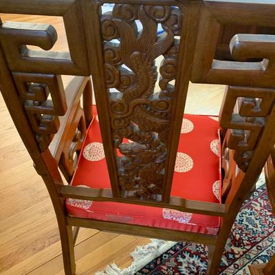 Rosewood Asian Style Dining Table & Chairs