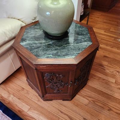 Pair of Marble Top End Tables 26