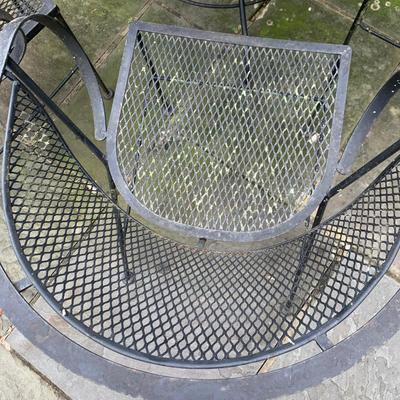 Vintage Black Cast Metal Patio Set