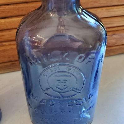 Cobalt Blue Advertising Glass pieces