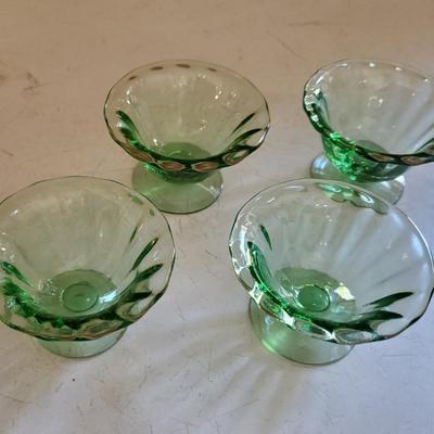 Uranium Glass Salt cellars