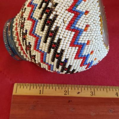 Beaded Medicine Jar with lid