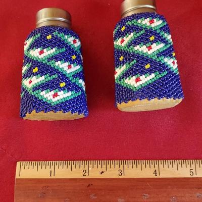 Beaded Salt and Pepper Shakers