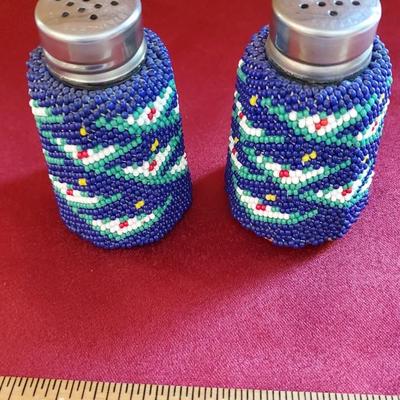 Beaded Salt and Pepper Shakers