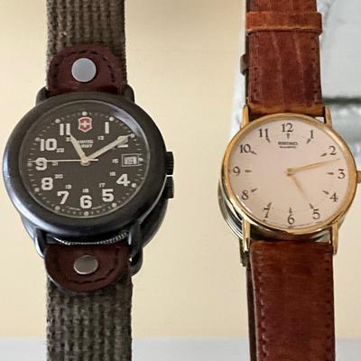 UB1206 Lot of Mens Wrist Watches , Swiss Army, Seiko, Lassale