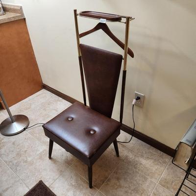 Mid Century Valet Butler Chair With storage in seat