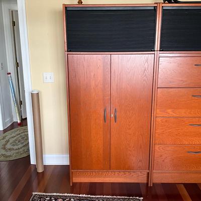 NO1219 IKEA Two Door Roll Top Cabinet