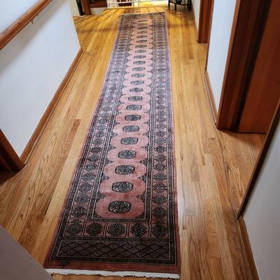 Handmade Oriental Rug Runner 164" x31" Signed