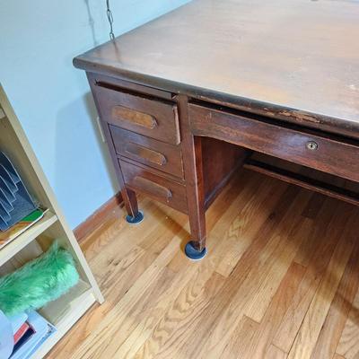 Solid Wood Office Desk 60x34x30H Kneehole 26