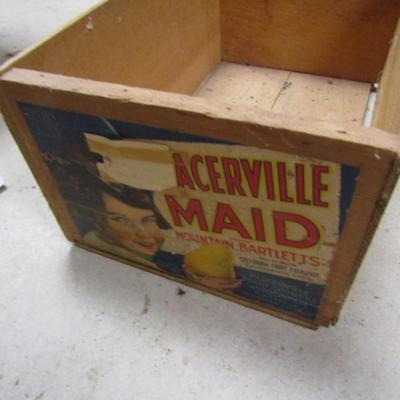 Vintage Wooden Produce Crate- Approx 20