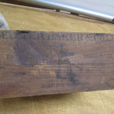 Antique Walter Baker & Co. Wooden Crate- Approx 11