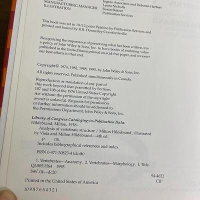 Collection of 3 Vertebrate Books