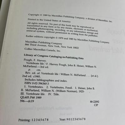 Collection of 3 Vertebrate Books