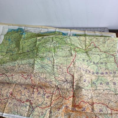 3 Various Type Books & Map