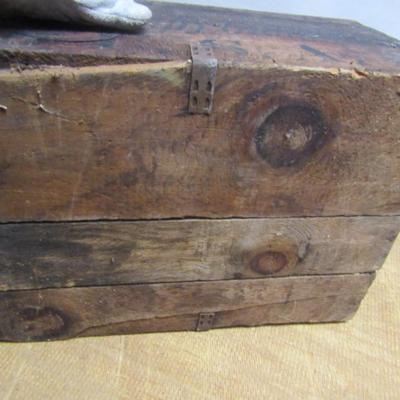 Antique Cudahy Canning Co. Wooden Crate with Metal Support- Approx 18 1/2