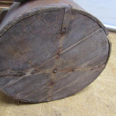 Antique Wooden Dry 1/2 Bushel Measure- Approx 14 1/2