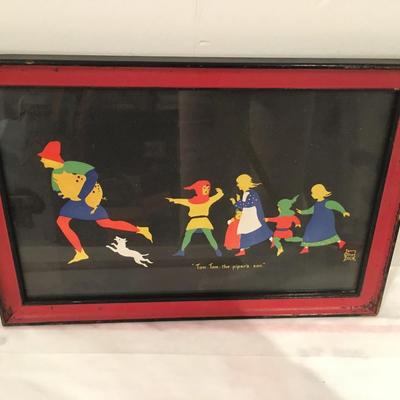 VIntage framed children's art