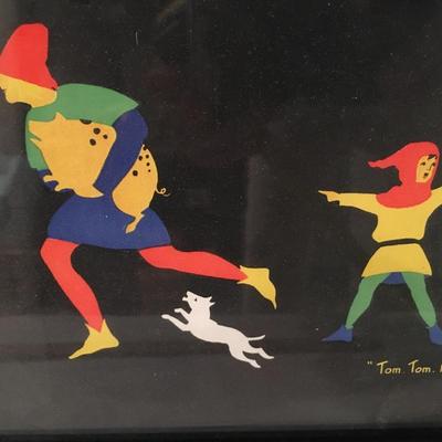 VIntage framed children's art