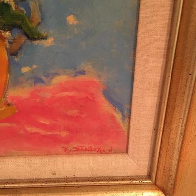 Framed floral still life