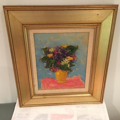 Framed floral still life