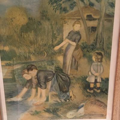 Wood frame print