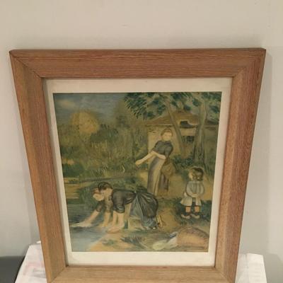 Wood frame print