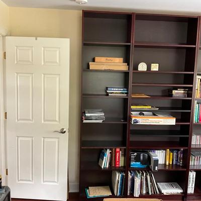 DO1286 Large Mahogany Stained Bookshelf with Extension