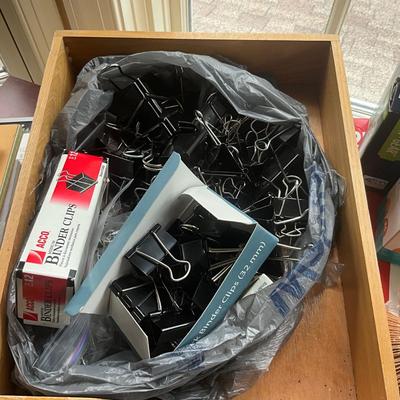 DO1298 Office Supply Lot Paper, Pads, Post-it, Binder Clips