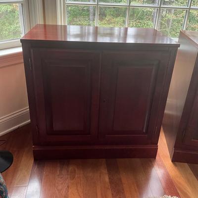 DO1302 Mahogany Two Door Cabinet with Shelves and Key