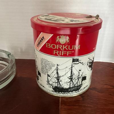 DO1317 Lot of Tobacco Tins, Meershaum Pipe, and Accessories