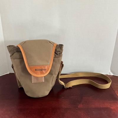 DO1342 Vintage Leather and Canvas Single Camera Bag with Drawstring