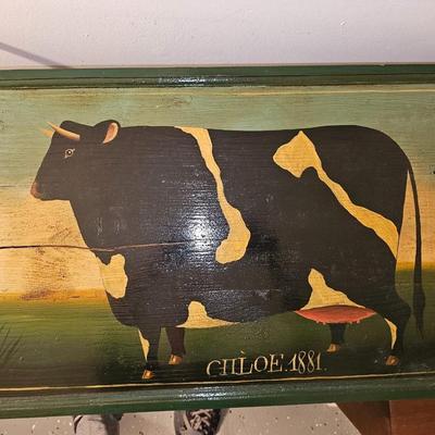 Cow painting on heavy board