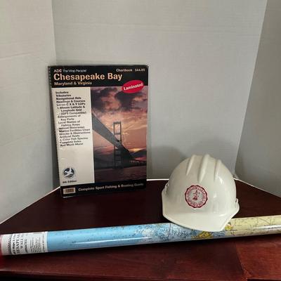 DO1348 Chesapeake Bay Chart Book, Map and Hard Hat