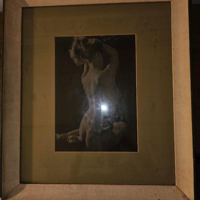 Vintage Nude photograph in vintage frame