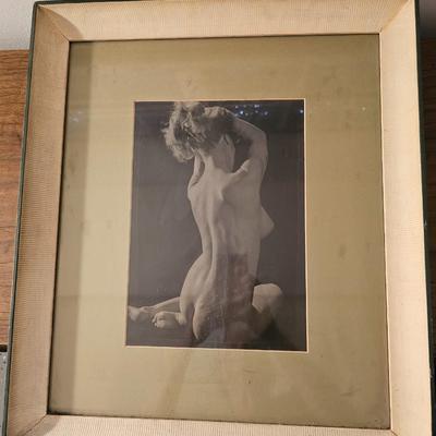 Vintage Nude photograph in vintage frame