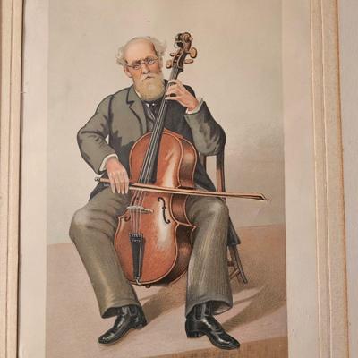 Antique chromolithograph Vanity Fair May 19, 1893 framed