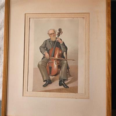Antique chromolithograph Vanity Fair May 19, 1893 framed