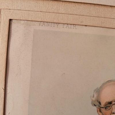 Antique chromolithograph Vanity Fair May 19, 1893 framed