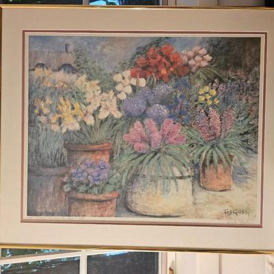 Artist's Proof Flower Market Print signed  by Joy B. Gush