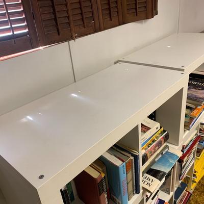 2-2 Cubby White Shelves ( books sold in separate auction)