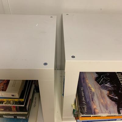 2-2 Cubby White Shelves ( books sold in separate auction)