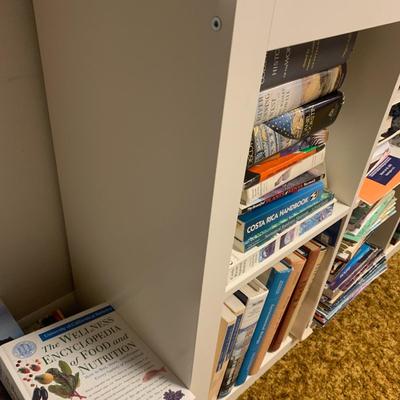 8 Cubby White Shelf (books sold in separate auction)